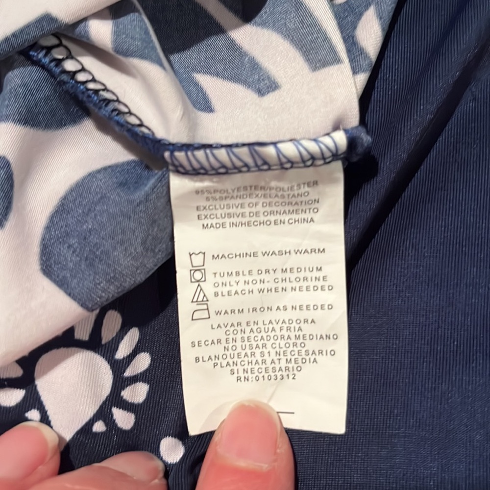 Navy and white maxi dress - size S - Picture 3 of 4